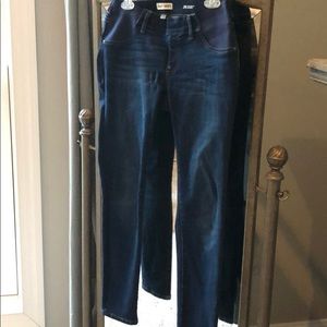 Dark wash maternity jeans